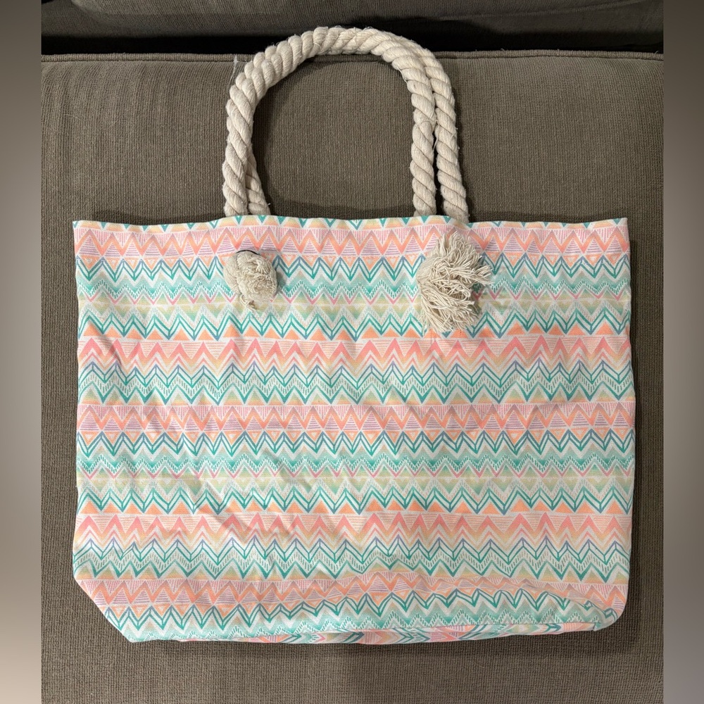 Pastel Chevron Tote Bag